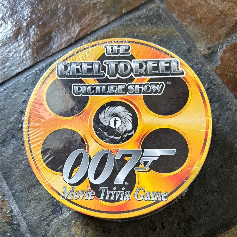 Reel to Reel Picture Show 007 Movie Trivia Game - Orange and Black